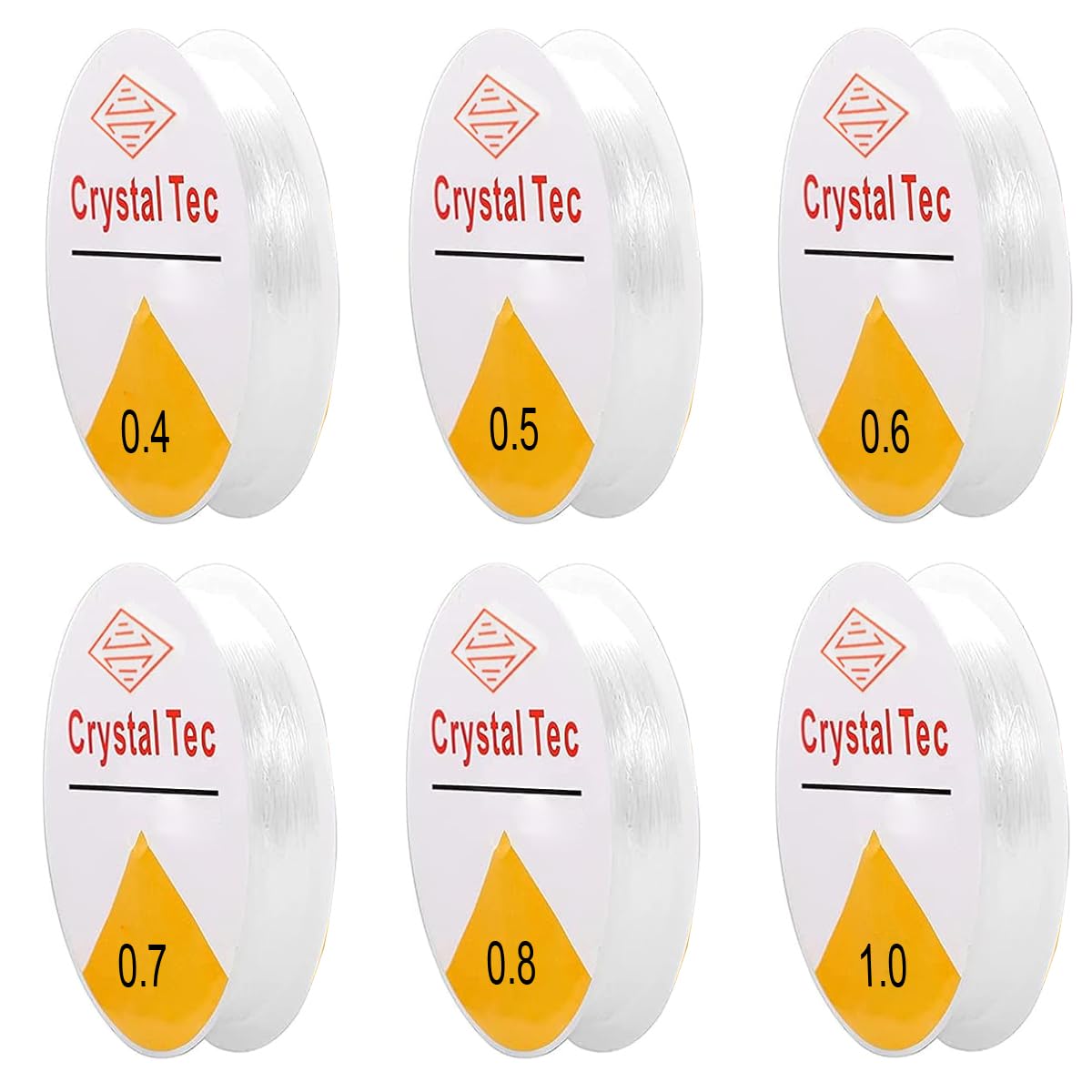 HASTHIP 6 Rolls Elastic String Crystal String Bead Cord Elastic Beading Cord 0.4/0.5/0.6/0.7/0.8/1.0mm DIY Bracelet Making Elastic String Cord for Beading and Jewelry Making HASTHIP 6 Rolls Elastic String Crystal String Bead Cord Elastic Beading Cord 0.4/0.5/0.6/0.7/0.8/1.0mm DIY Bracelet Making Elastic String Cord for Beading and Jewelry Making